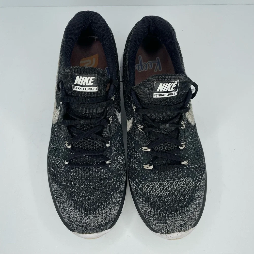 Nike Lunar Flyknit 3 Running Shoes Oreo Black White 698182-001 Womens Size 9.5 - Picture 6 of 14